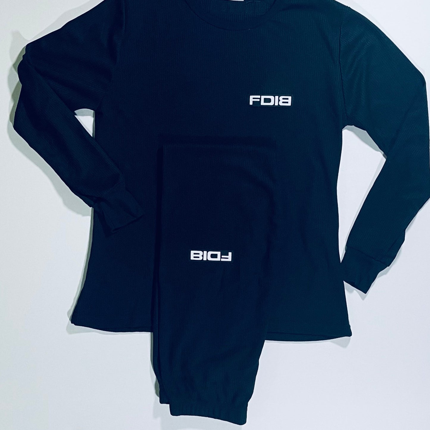 Women's Waffle Weave  Thermal Sets With FDIB Patch Logo